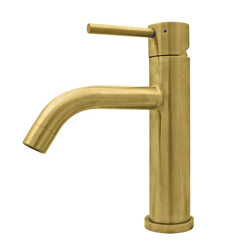 Whitehaus Waterhaus WHS8601-SB-B Brass Lead-Free Solid Stainless Steel Single Lever Elevated Lavatory Faucet Top Rated