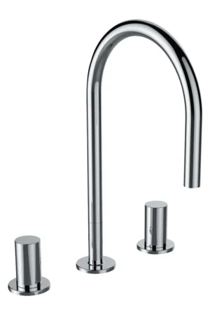 Direct From Manufacturer Laufen Kartell 12" 3-Hole Chrome Swivel-Spout Bathroom Sink Faucet