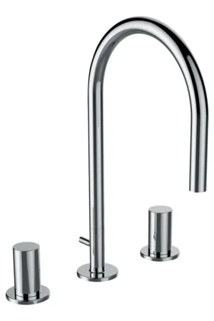 Buy Direct Laufen Kartell 12" 3-Hole Chrome Swivel-Spout Bathroom Sink Faucet With Pop-up Waste