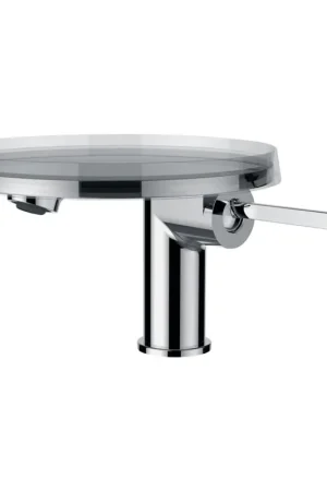Laufen Kartell 5" Single-Hole Chrome Fixed-Spout Bathroom Sink Faucet With Pop-up Waste and Disc Tray Best Choice