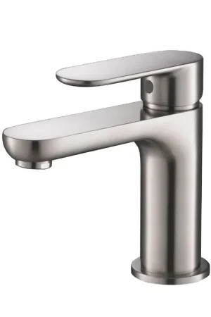 Blossom F01 119 4" x 6" Brushed Nickel Lever Handle Bathroom Sink Single Hole Faucet Trusted Brand