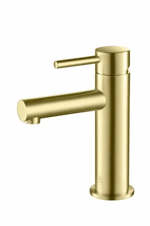 Genuine Blossom F01 116 4" x 7" Brushed Gold Lever Handle Bathroom Sink Single Hole Faucet