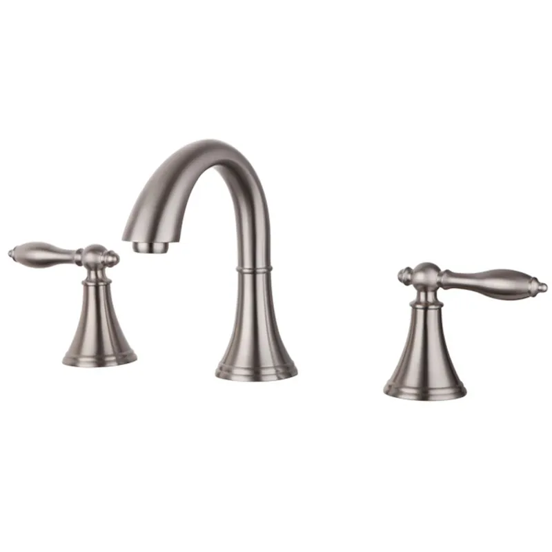 Blossom F01 115 5" x 6" Brushed Nickel 8" Widespread Lever Handle Bathroom Sink Faucet Same Day Shipping