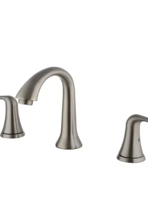 Today Only Blossom F01 114 5" x 6" Brushed Nickel 8" Widespread Lever Handle Bathroom Sink Faucet