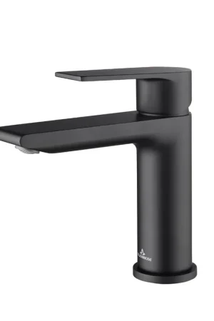 Same Day Shipping Blossom F01 102 5" x 6" Matte Black Lever Handle Bathroom Sink Single Hole Faucet