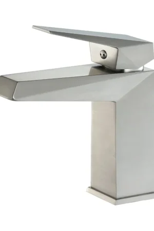 Express Delivery Blossom F01 101 5" x 7" Brushed Nickel Lever Handle Bathroom Sink Single Hole Faucet