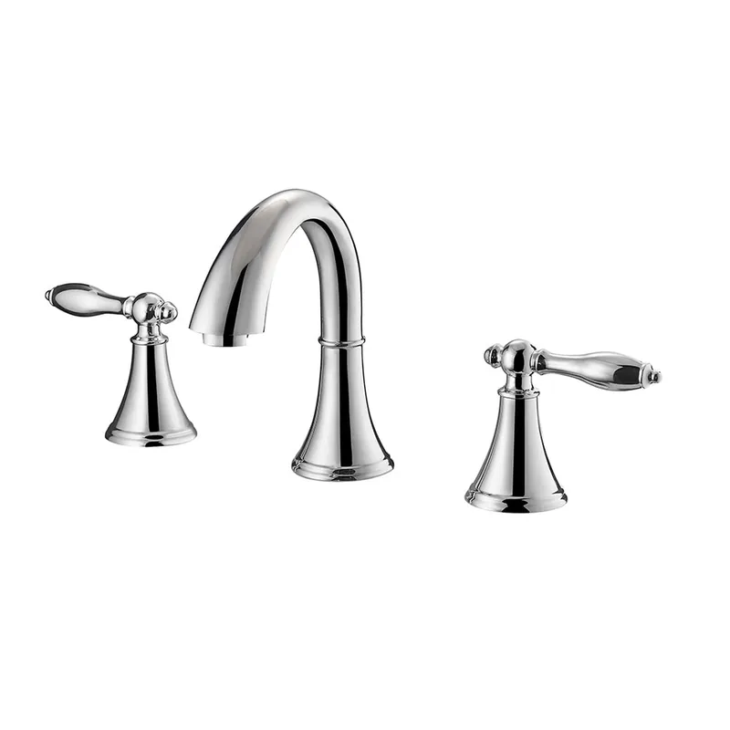 Vinnova Florence 7" Two Hole Polished Chrome 8" Widespread Low Arc Bathroom Sink Faucet Mega Sale