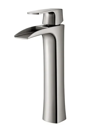 Express Delivery Vinnova Ciara 12" Single Hole High Arc Brushed Nickel Waterfall Vessel Bathroom Sink Faucet