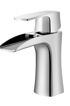 Vinnova Alessandra 7" Single Hole Polished Chrome Low Arc Waterfall Vessel Bathroom Sink Faucet Hassle-Free Returns