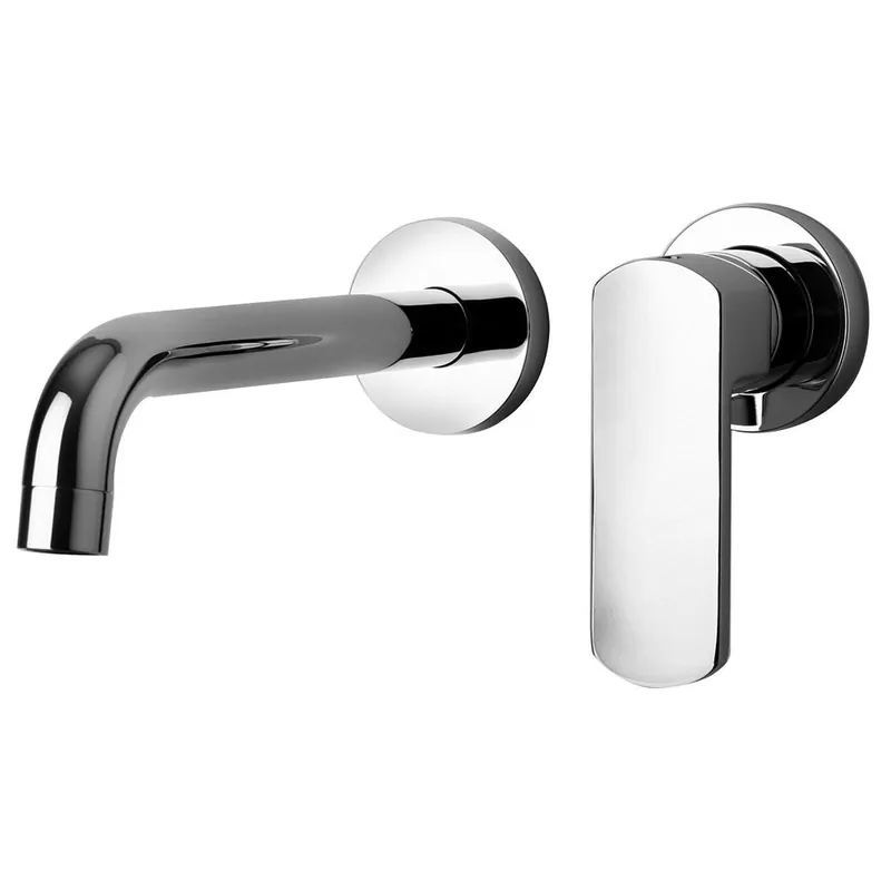 Clearance LaToscana Novello Chrome Wall-Mounted Lavatory Faucet With Lever Handle