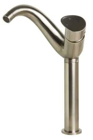 ALFI Brand AB1570-BN Brushed Nickel Vessel Wave Spout Brass Bathroom Sink Faucet With Single Lever Markdown