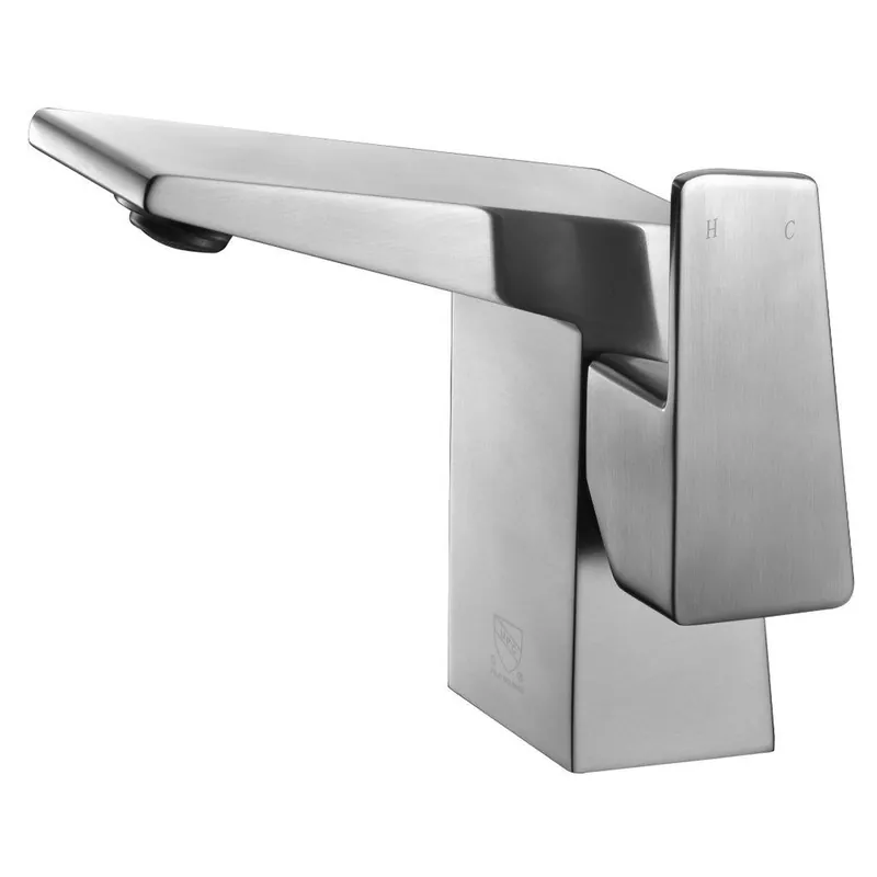 Best Seller ALFI Brand AB1470-BN Brushed Nickel Single Hole Brass Bathroom Sink Faucet With Single Lever