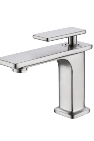 Vanity Art 6" Brushed Nickel Single Hole Modern Bathroom Vessel Sink Faucet Don’t Miss Out
