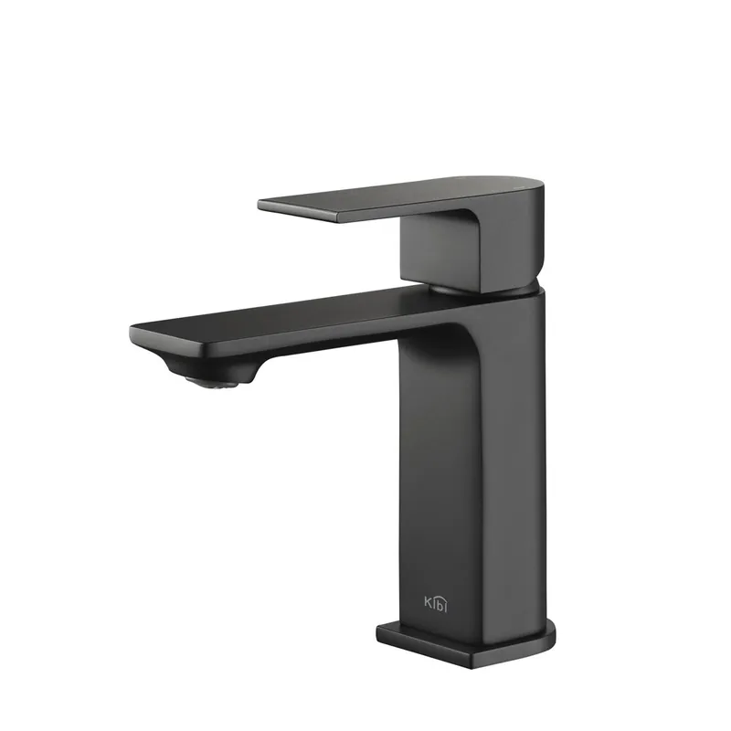 KIBI Mirage Single Handle Matte Black Solid Brass Bathroom Vanity Sink Faucet Shop Now