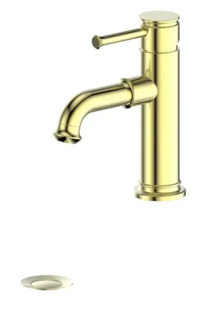 Flash Sale ZLINE Carnelian Single Hole 1.5 GPM Polished Gold Bathroom Faucet With Drain