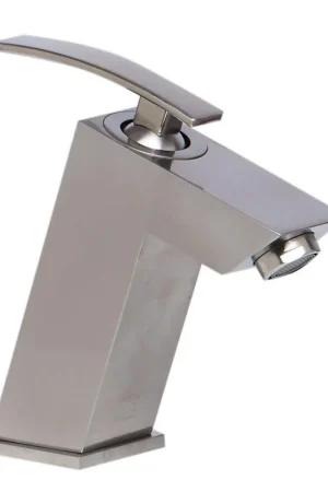 ALFI Brand AB1628-BN Brushed Nickel Single Hole Brass Bathroom Sink Faucet With Single Lever Special Discount