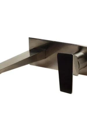 ALFI Brand AB1472-BN Brushed Nickel Wall-Mounted Brass Bathroom Sink Faucet With Single Lever Affordable