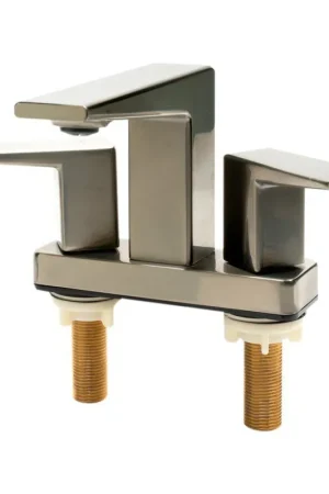 ALFI Brand AB1020-BN Brushed Nickel Centerset Brass Bathroom Sink Faucet With Two Lever Handles Deal