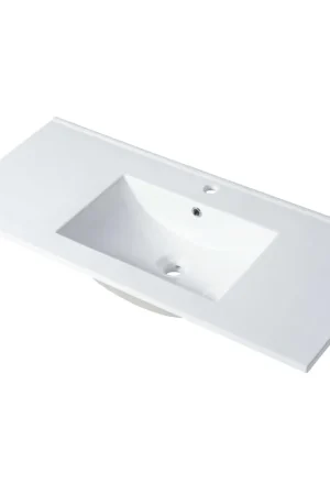 Blossom Sydney 48" x 18" White Rectangular Ceramic Vanity Top With Integrated Single Sink And Overflow Exclusive Offer