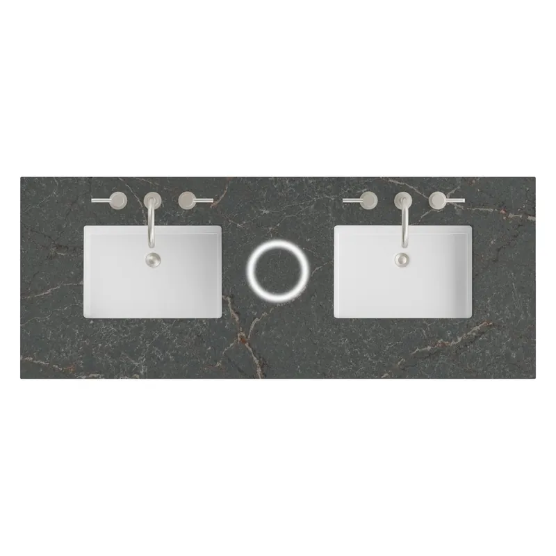 Buy Direct James Martin Vanities 60" Parisien Bleu Double 3cm Top With Sink and FreePower Wireless Charger