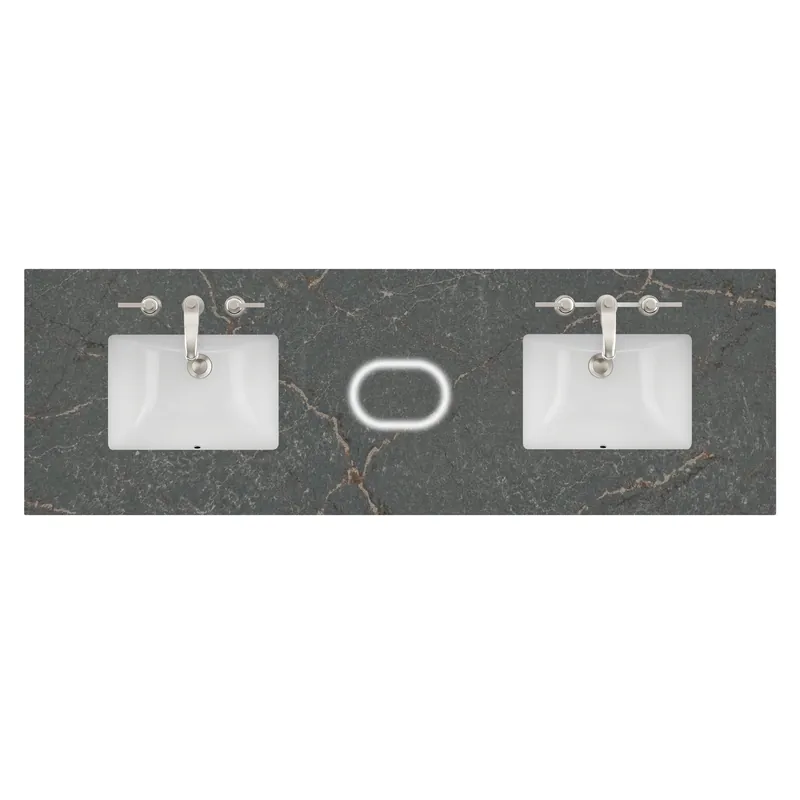 James Martin Vanities 72" Parisien Bleu Double 3cm Top With Sink and FreePower Wireless Charger (040) Budget