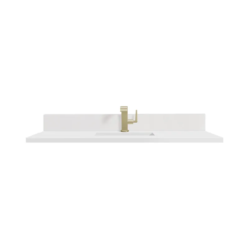 Latest James Martin Vanities 48" Single Top 3 cm White Zeus Quartz With Backsplash & Sink