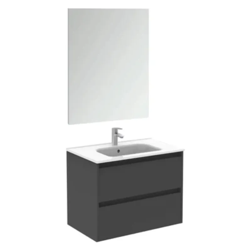 Limited Time LessCare Sansa by Royo 32" Anthracite Modern Wall-Mount 2 Drawers Vanity Cabinet