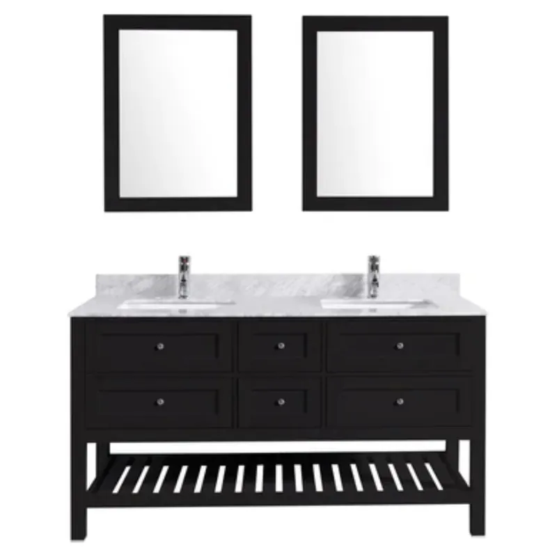 LessCare 71" Espresso Vanity Cabinet Set Fresh Stock