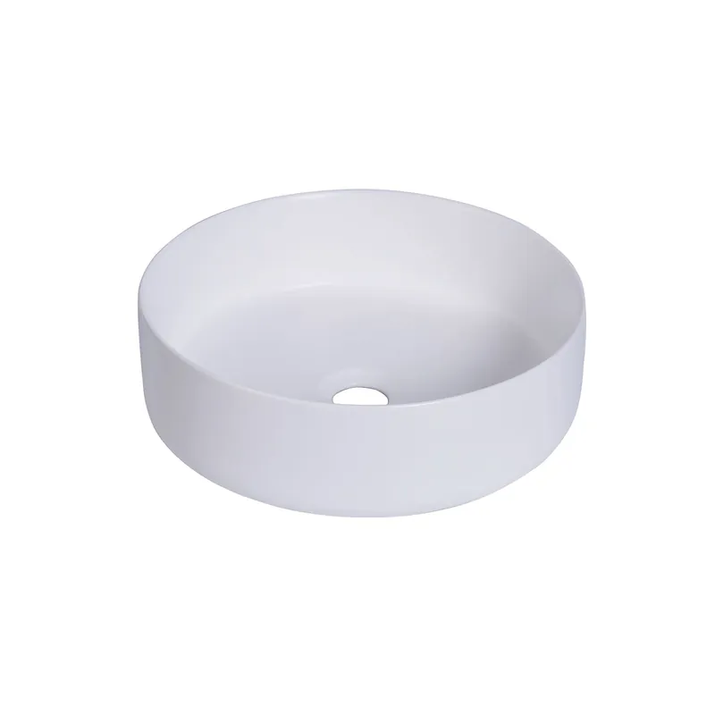 Altair Sabine 14" Round White Ceramic Bathroom Vanity Vessel Sink No Minimum Order