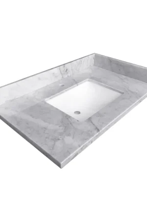 Cheap Ratel 50" x 23" Carrara Marble Single Sink Vanity Top