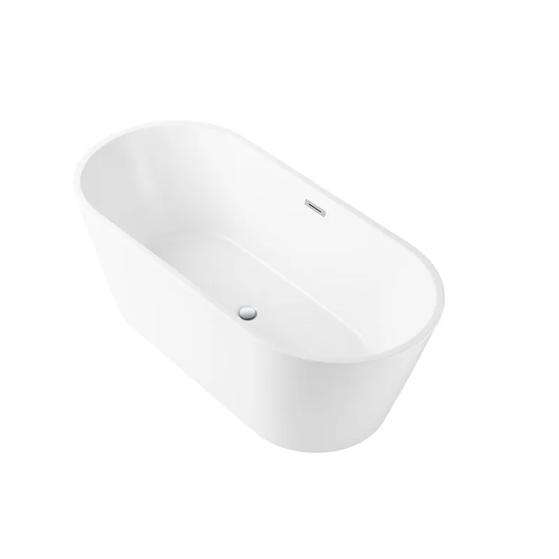 DeerValley Ally 67" x 32" Oval White Freestanding Acrylic Bathtub Big Sale