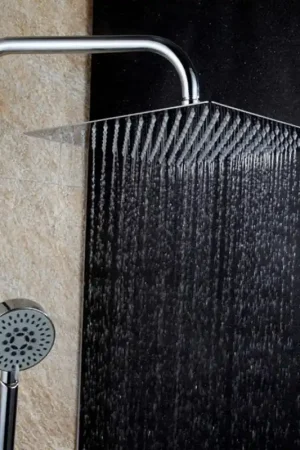 Cheap Vanity Art 12" Brushed Nickel Stainless Steel High Pressure Ceiling Mount Square Rainfall Showerhead With Waterfall Full Body Coverage