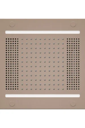 Direct From Manufacturer ThermaSol 14" x 14" Satin Nickel Finish Hydrovive Light, Sound and Rain System