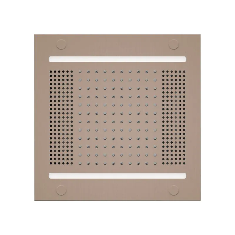 Direct From Manufacturer ThermaSol 14" x 14" Satin Nickel Finish Hydrovive Light, Sound and Rain System
