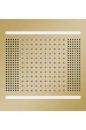 ThermaSol 14" x 14" Polished Brass Finish Hydrovive Light, Sound and Rain System Money Back Guarantee