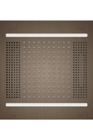 ThermaSol 14" x 14" Antique Nickel Finish Hydrovive Light, Sound and Rain System Factory Price