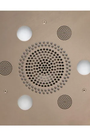 Genuine ThermaSol 10" x 10" Satin Nickel Finish Square Serenity Advanced Light, Sound and Rain System