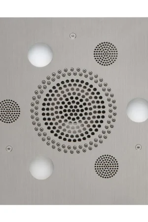 ThermaSol 10" x 10" Satin Chrome Finish Square Serenity Advanced Light, Sound and Rain System Affordable