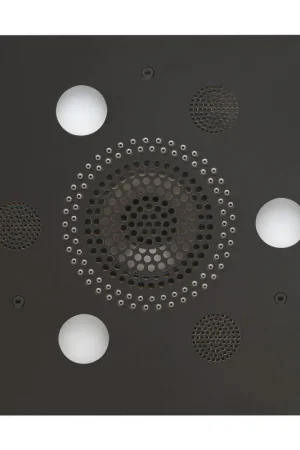 Time-Limited ThermaSol 10" x 10" Matte Black Finish Square Serenity Advanced Light, Sound and Rain System