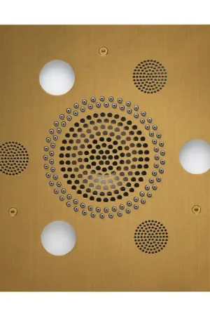 ThermaSol 10" x 10" Antique Brass Finish Square Serenity Advanced Light, Sound and Rain System Flash Sale