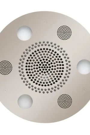 Viral ThermaSol 10" Polished Nickel Finish Round Serenity Advanced Light, Sound and Rain System