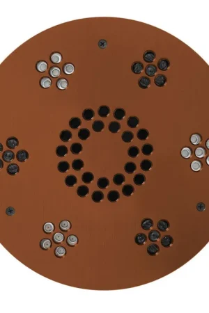 Best Price ThermaSol 10" Antique Copper Finish Round Serenity Essential Light and Music System Modern