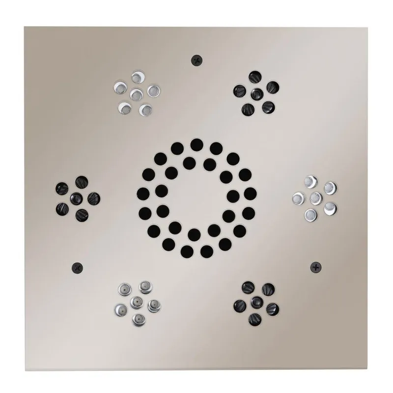 ThermaSol 10" x 10" Polished Nickel Finish Square Serenity Essential Light and Music System Modern Save Now