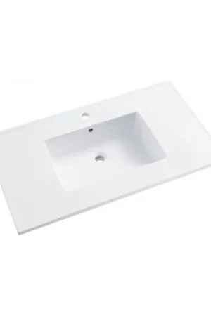 Ratel 37" x 22" White Ceramic Single Integrated Sink and Vanity Top New Release