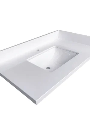 Free Shipping Ratel 62" x 23" White Quartz Vanity Top With Single Undermount Sink