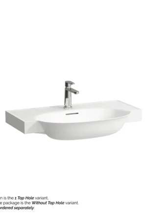 Fast Shipping Laufen New Classic 32" x 19" White Ceramic Wall-Mounted Bathroom Sink Without Faucet Hole
