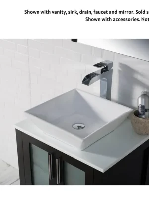Markdown Blossom Sydney 24" x 18 White Ceramic Vanity Top