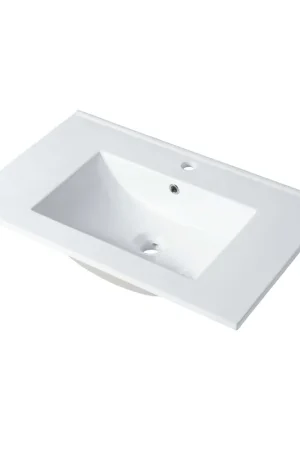 Blossom Sydney 30" x 18" White Rectangular Ceramic Vanity Top With Integrated Single Sink and Overflow Hot Picks