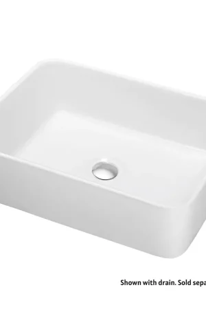 Save Now Blossom Sydney 19" x 15" White Rectangular Ceramic Single Vessel Sink