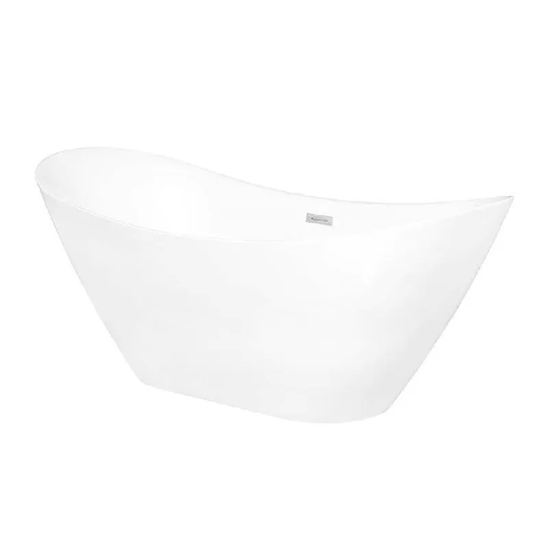 Clovis Goods 71" x 30.31" x 29.92" White Acrylic Freestanding Bathtub In Demand